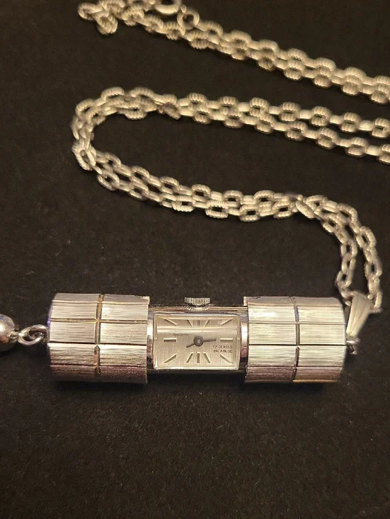 1960's Sliding Pendant Watch Rene Rochard RARE - Picture 2 of 12